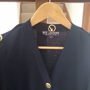 St. John Knit Classic Navy Blue Pant Suit SZ 4/S.